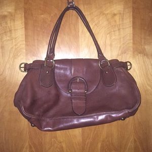 Brown Leather Banana Republic Purse Tote Bag